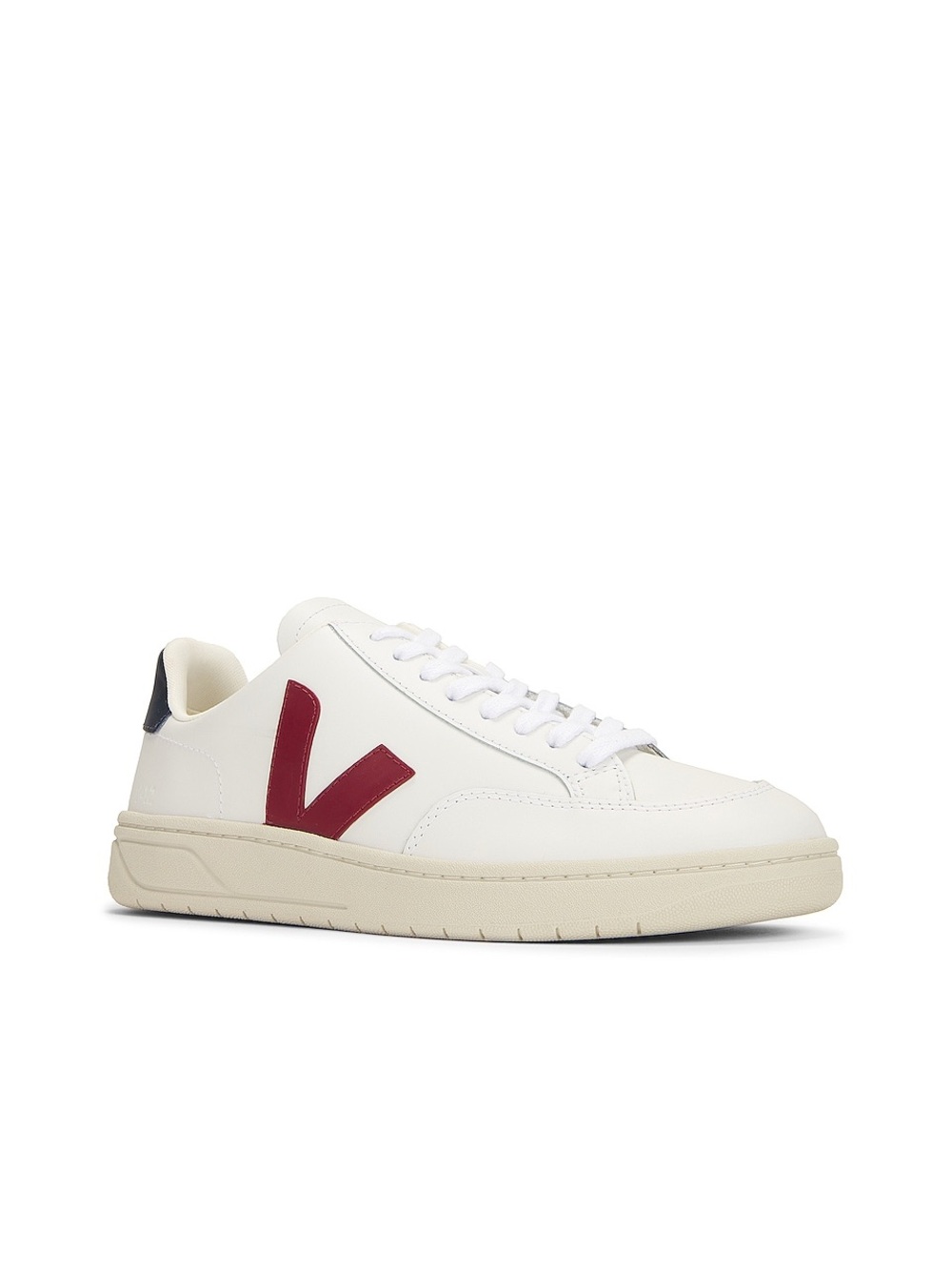 Veja V-12 Sneaker in Extra White & Marsala Nautico - Picture 3 of 10